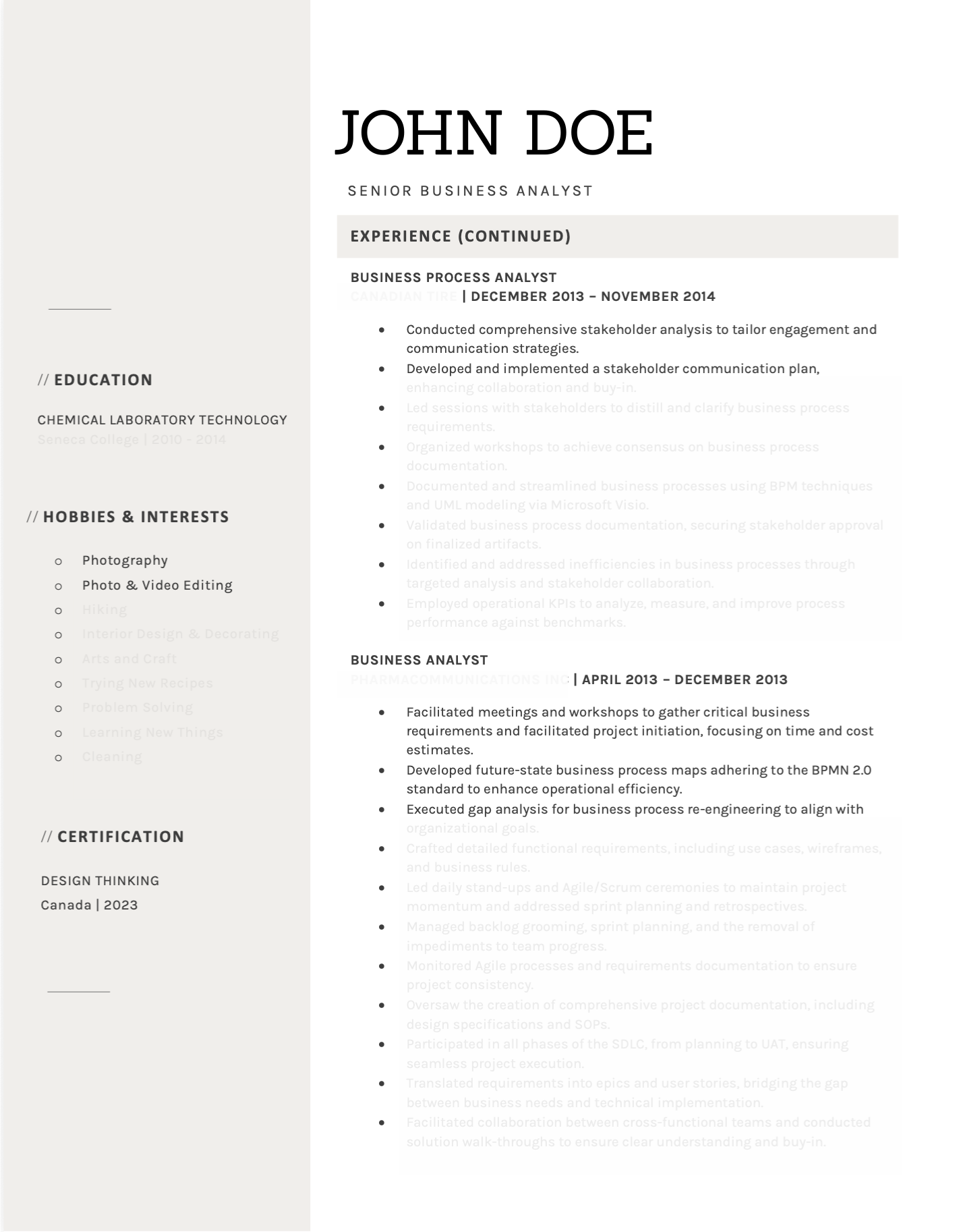 Pyro Solutions Résumé Template - Page 1